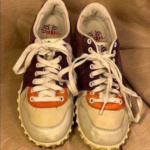 Diesel soft leather sneakers worn once sz8/38.5